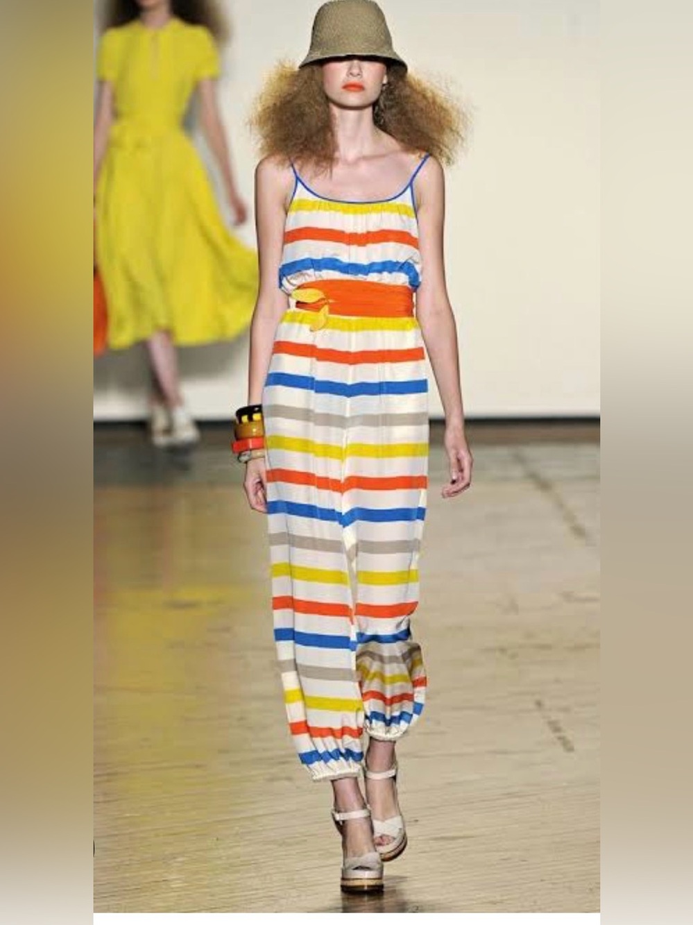 Vintage Marc by Marc Jacobs striped runway jumpsuit.
